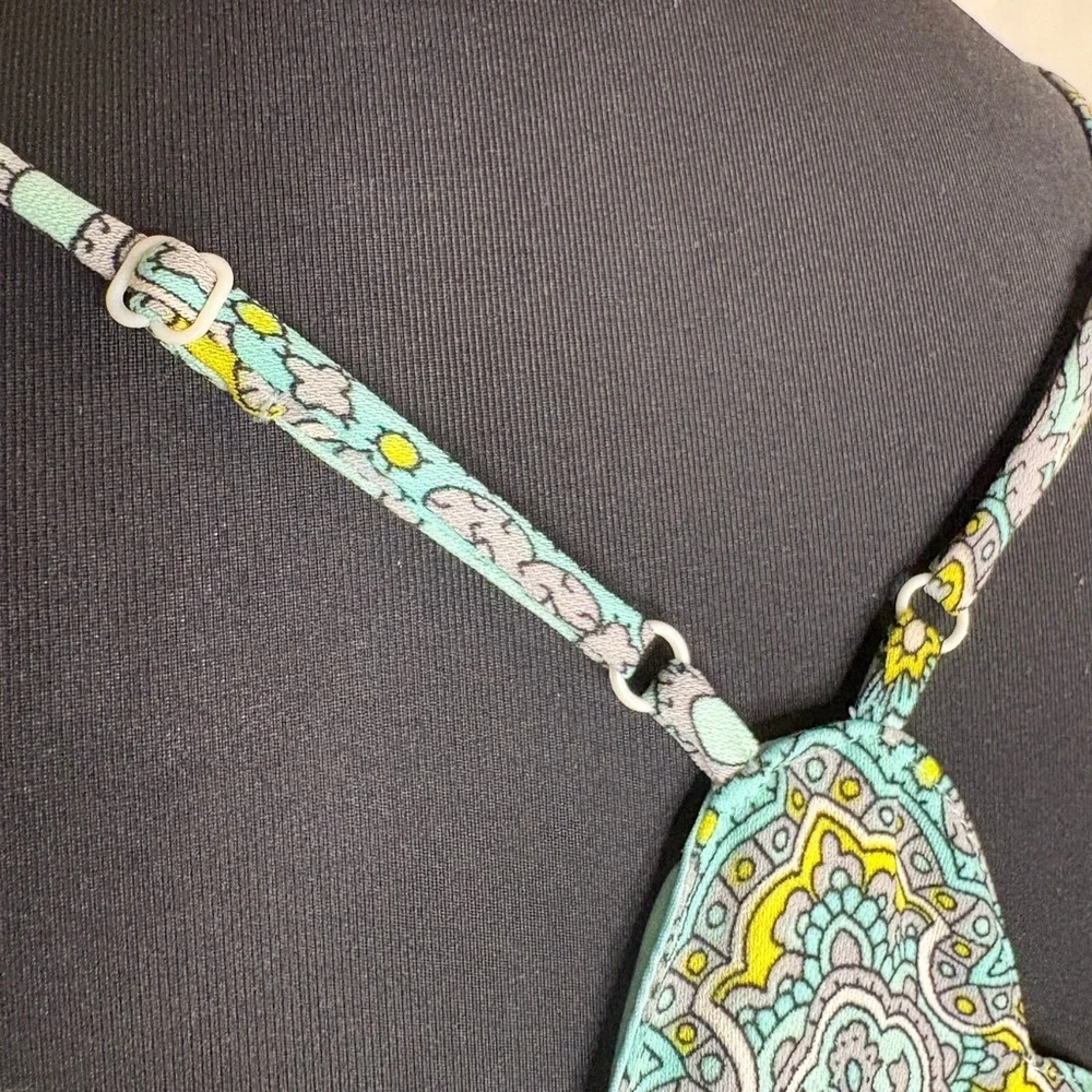 J. Crew Top Womens 2 Spaghetti Strap Racerback Colorful Lined Stretch Layering